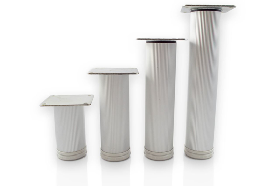 Picture of Peter Meier 6” Tall Como Furniture Legs in Como Alumina (552-15-AO)