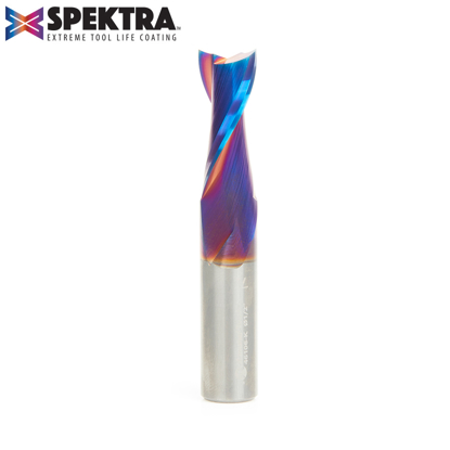 Picture of 46106-K Solid Carbide Spektra™ Extreme Tool Life Coated Spiral Plunge 1/2 Dia x 1-1/4 x 1/2 Inch Shank