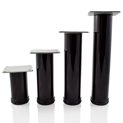 Picture of Peter Meier 8” Tall Como Furniture Legs in Como Black Glossy (552-20-02)